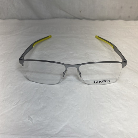 Ferrari Scuderia FZ7003 110 57-17-145 Brushed Silver Eyeglass Frames w/Demo Lens - Picture 1 of 9